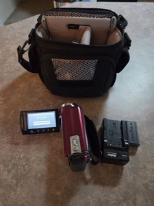 JVC Everio GZ-MG330RU Hybrid 30GB Hard Disk Digital Camcorder Red 📹 - Picture 1 of 18