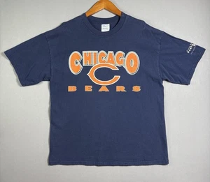 Vintage Y2K Chicago Bears Logo Tee NFL Football T Shirt Local MO Knits Sz XL VTG - Picture 1 of 23