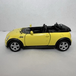 Maisto Mini Cooper Cabrio convertible 1/24 yellow diecast car model toy 6” - Picture 1 of 13