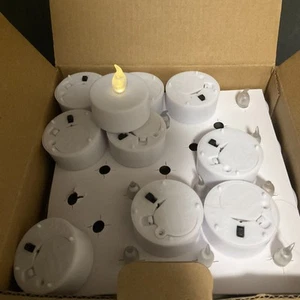 Tea Light Flickering Flame Battery Candles - soft white - box of 20 - Picture 1 of 3