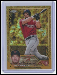 2023 Topps Gilded Collection #59 Jeff Bagwell Mini-Diamond Gold Etch 38/50 - Foto 1 di 2