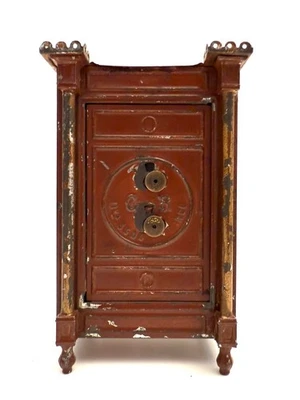 Antique French tin money box or penny bank / money box / toy bank - Image 1 of 4