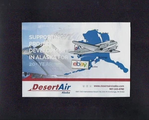 DESERT AIR OF ALASKA DC-3 CARGO TO SITKA-SEWARD-ADAK-COLD BAY 20 ANNI ANNUNCIO - Foto 1 di 1