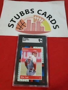 2022 Donruss Mike Trout Statue of Liberty 265 Los Angeles Angels SGC 9 - Picture 1 of 2