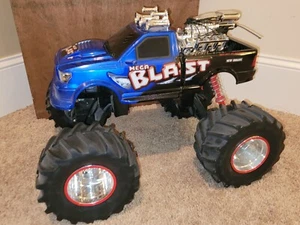 New Bright MEGA BLAST Rare R/C Monster Truck w/ Sound As-is Parts * No Remote - Picture 1 of 13