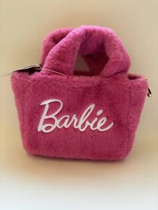 Barbie x Skinny Dip Pink Faux Fur Mini Crossbody Handbag - Picture 1 of 10