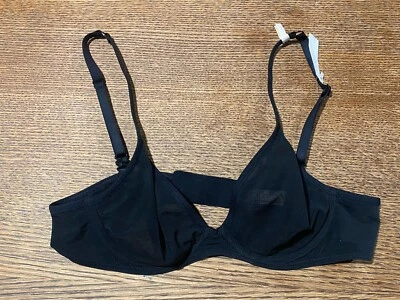 LOVE by GAP  Bare Sheer Natural Plunge Underwire Bra 32a Black New NWT - Image 1 of 4