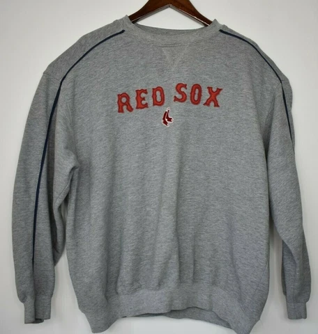 Majestic Boston Red Sox Mens MLB Gray Pullover Sweater Grey Length 26 Width 25.5 Cover