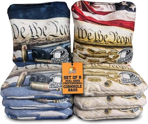 Professional Cornhole Bags Set of 8 - Regulation Size, All-Weather, Dual-Speed - Picture 1 of 7