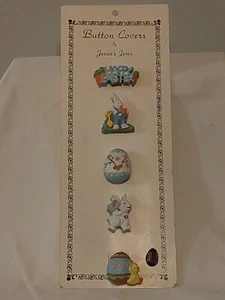 Vintage EASTER Button covers (Jessie's Gems) New old stock - Picture 1 of 4