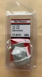 Riduttore a campana Lasco 1/4" FIP 1/8" zincato 17-9701 34BA filettatura tubo femmina nuovo - Foto 1 di 2