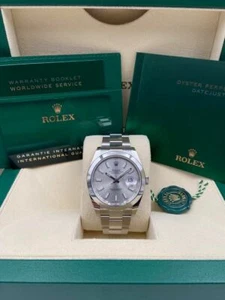 Rolex Date Just 41mm Smooth Silver Dial Oyster Bracelet 126300 Pre-Owned 2023 - Picture 1 of 11