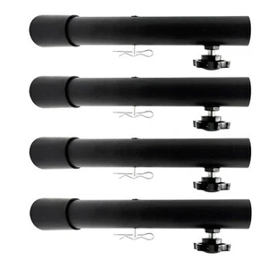 4x Folding Table Risers Extenders Stainless Steel Counter Height Leg Extensions - Picture 1 of 27