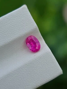 Zafiro rosa natural forma ovalada transparente | Afganistán suelto sin tratar - Imagen 1 de 5