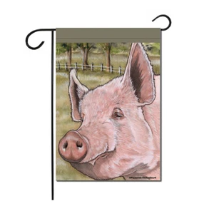 Pig Garden Flag Double Sided 12" x 17" - Picture 1 of 1
