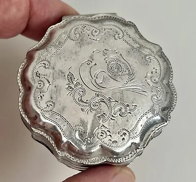 Antique 1871 Dutch 833 Silver Peppermint Box - 90644 • 112.38$