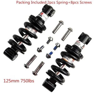 2x 125mm 750LBS Suspension Shocker Spring Bicycle E-Bike Scooter Shock Absorber - Bild 1 von 9