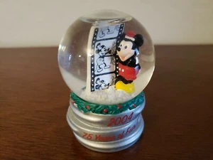 DISNEY 75 Years of Fun Water Globe Snow Flake Ball Figurine MICKEY MOUSE 2.5" - Picture 1 of 5
