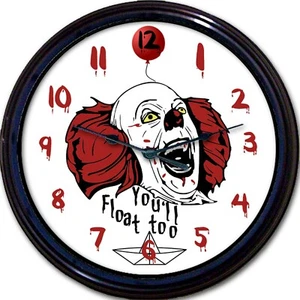 Pennywise It Stephen King Wall Clock Dancing Clown Horror Film You'll Float Too - Picture 1 of 1