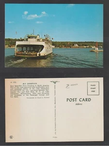 Postal no topográfica M V Champlain on Lake Champlain Nueva York y Vermont - Imagen 1 de 3