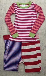 Hanna Andersson Organic Cotton Mix It Up Stripe Pajama 2 Piece Set Sz 6 *READ - Picture 1 of 5