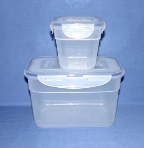 Lock N Lock Classic 81 Unzen & 16 Unzen BPA-frei Kunststoff Lebensmittel Behälter Alle Neu 2 Stück Set - Bild 1 von 11