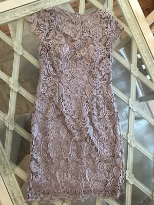 New Stenay lace nude pink shift dress christmas wedding UK 12 (US 8) fits 8-12 — 第 1/4 张图片