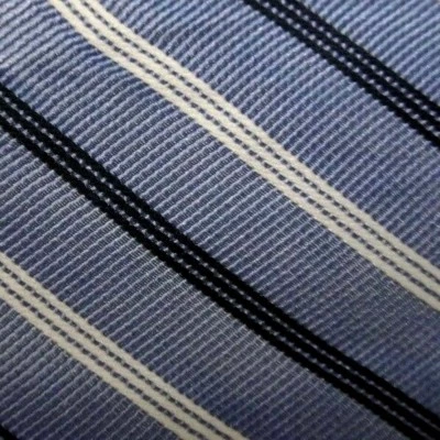 Bow Tie Men Silk Blue Striped SELF TIE Bowtie  - Image 1 of 4