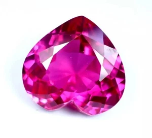 Certified Natural Flawless Burmese Heart Pink Ruby Loose Gemstone 13x13 MM - Picture 1 of 5