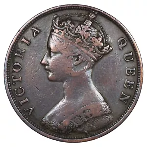 Hongkong-1 Una Centavo 1866 Victoria - Londres - Bronce -KM.4.1-Moneda - Picture 1 of 2