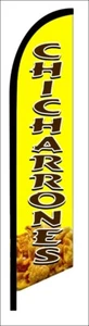 CHICHARRONES Premium quality swooper feather flag vertical banner sign 9945 - Picture 1 of 3