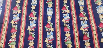 Vintage Fabric * Angels & Holly * 100% cotton -  38" x 44" Marcus Brothers - Image 1 of 4