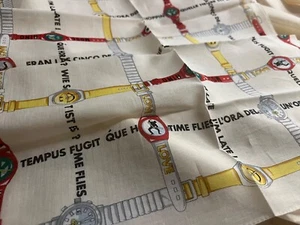 Moschino, Baumwolltuch, Weiß, "Uhren", Tuch *Luxus" Neu mit Originalverpackung - Bild 1 von 4
