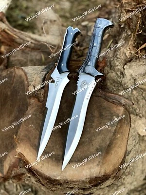 Handmade 2 Bowie knifes From Resident Evil 4 Leon kennedy & Jack krauser RE4 - Image 1 of 4