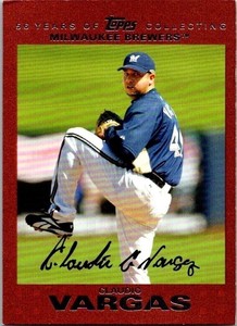 Claudio Vargas Milwaukee Brewers 69 Topps 2007 Baseball Card