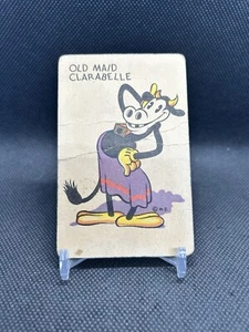 1935 Whitman Disney Old Maid Card Game Old Maid Clarabelle Lower Grade - Picture 1 of 2
