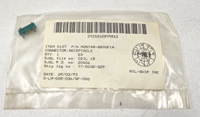 5935-01-089-9813 Conector de receptáculo eléctrico m28748/8b00f1a Foto 1 de 4