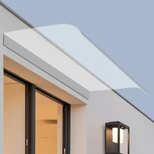 Clear PC Outdoor Awning Canopy Wall Mount Window Awning Cover Rainproof - Picture 1 of 16