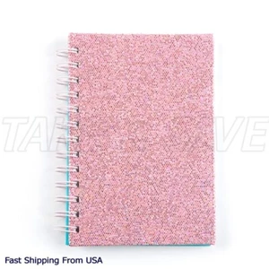 Pink Glitter Spiral Bound Notebook, 5x7, 80 Sheet Ruled Pages Journal Notepad - Picture 1 of 3