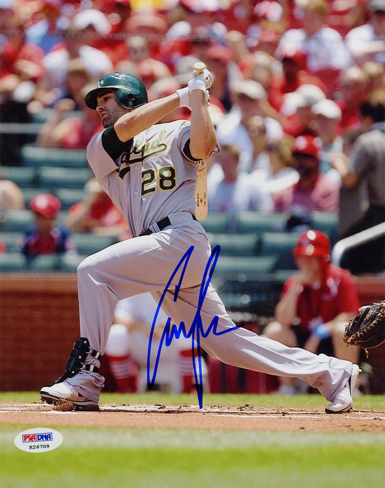 Foto firmada por Conor Jackson 8x10 Oakland A's PSA/ADN AUTOGRAFIADA Foto 1 de 1