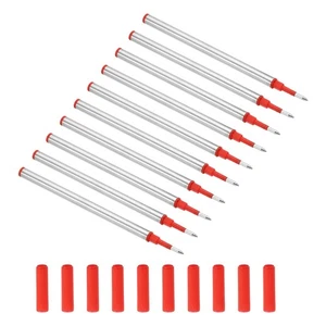 1.0mm Red Pen Ink Refills, 10Pcs Medium Point Metal Compatible Ballpoint Refills - Picture 1 of 6