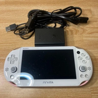 PS Vita Light Pink White PCH 2000 ZA19 Console Charger Slim JP - Image 1 of 4