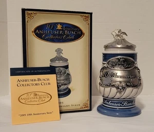 Anheuser Busch Collectors Club CB32 2005 10th Anniversary Stein - Picture 1 of 7