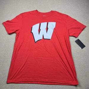University Of Wisconsin Badgers T-Shirt, Captivating Big Logo NCAA. Men's Sz XL - Picture 1 of 9