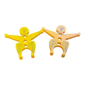 2 Vintage 1950's 60's Archer Plastics Stacking Climb a Clown interlocking - Picture 1 of 11