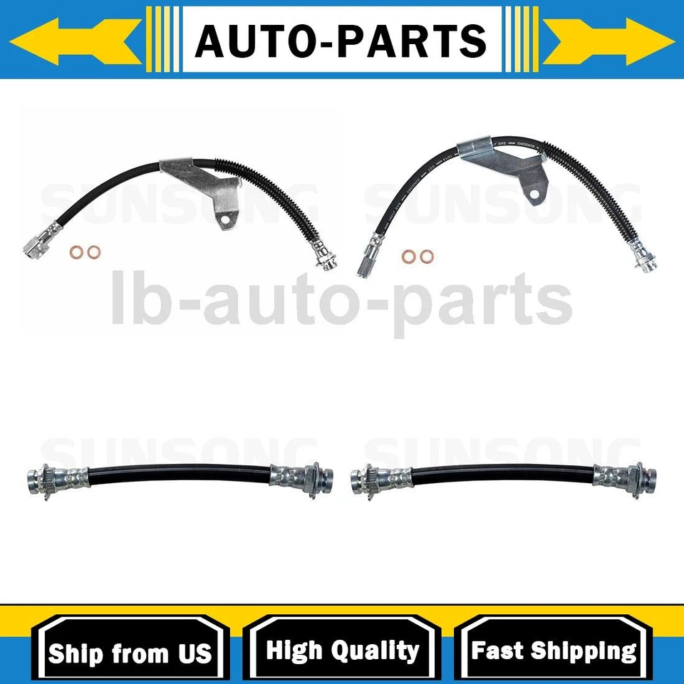 Línea de manguera de freno delantera trasera Sunsong 4x para Buick Skylark 1990-1993 3,3 L Foto 1 de 4