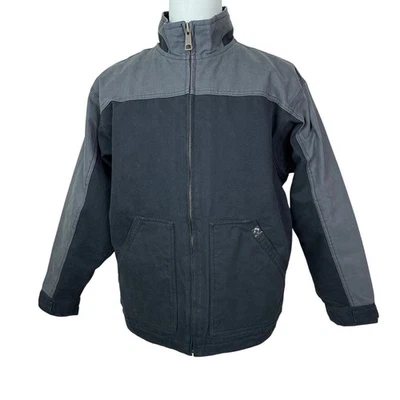 Dri-Duck Men's Black Gray Quilted Winter Jacket Coat Size Large Excellent - Image 1 of 4