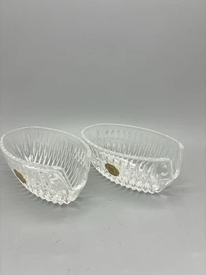 Par de reposapiés cuchara cristal plomo 24 % casa princesa vintage Alemania Foto 1 de 4