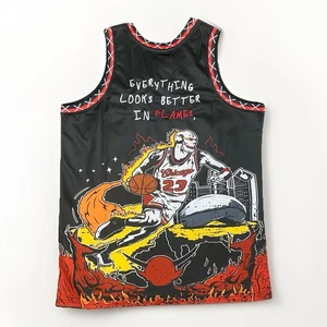 Limited Brand X Chicago Flames Jersey XL #23 Jordan Inspired Fire Art - Picture 1 of 5