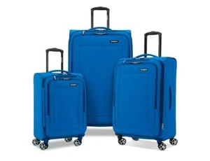 SAMSONITE SAIRE LTE SOFTSIDE LUGGAGE WITH SPINNER 3-PIECE SET CARIBBEAN BLUE - Picture 1 of 1